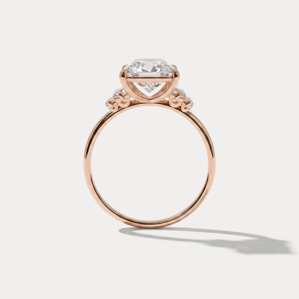 Bella丨3CT Radiant Lab Diamond Engagement Ring In 14K Solid Gold - Rings