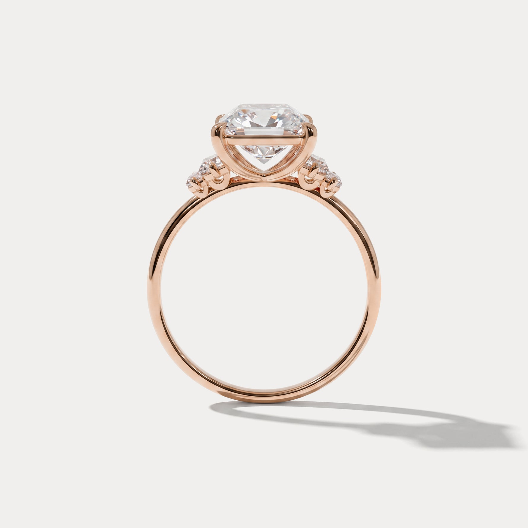 Bella丨3CT Radiant Lab Diamond Engagement Ring In 14K Solid Gold - Rings