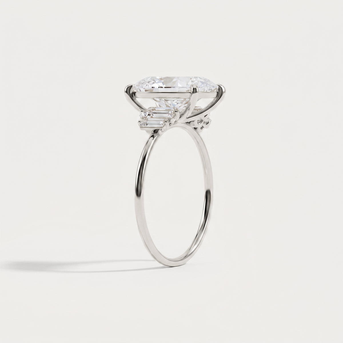 Bella丨3CT Radiant Lab Diamond Engagement Ring In 14K Solid Gold - Rings