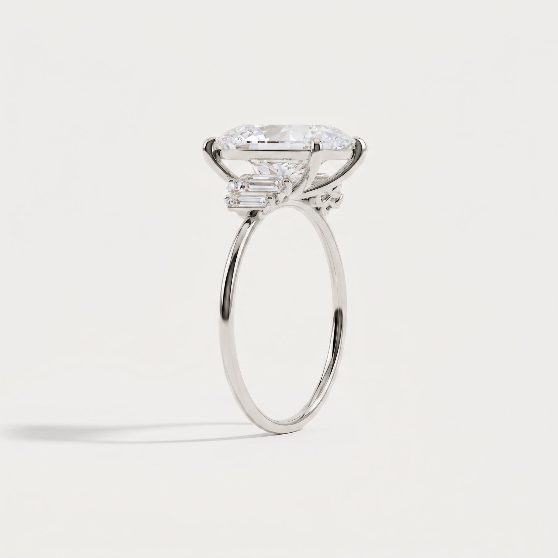 Bella丨3CT Radiant Lab Diamond Engagement Ring In 14K Solid Gold - Rings
