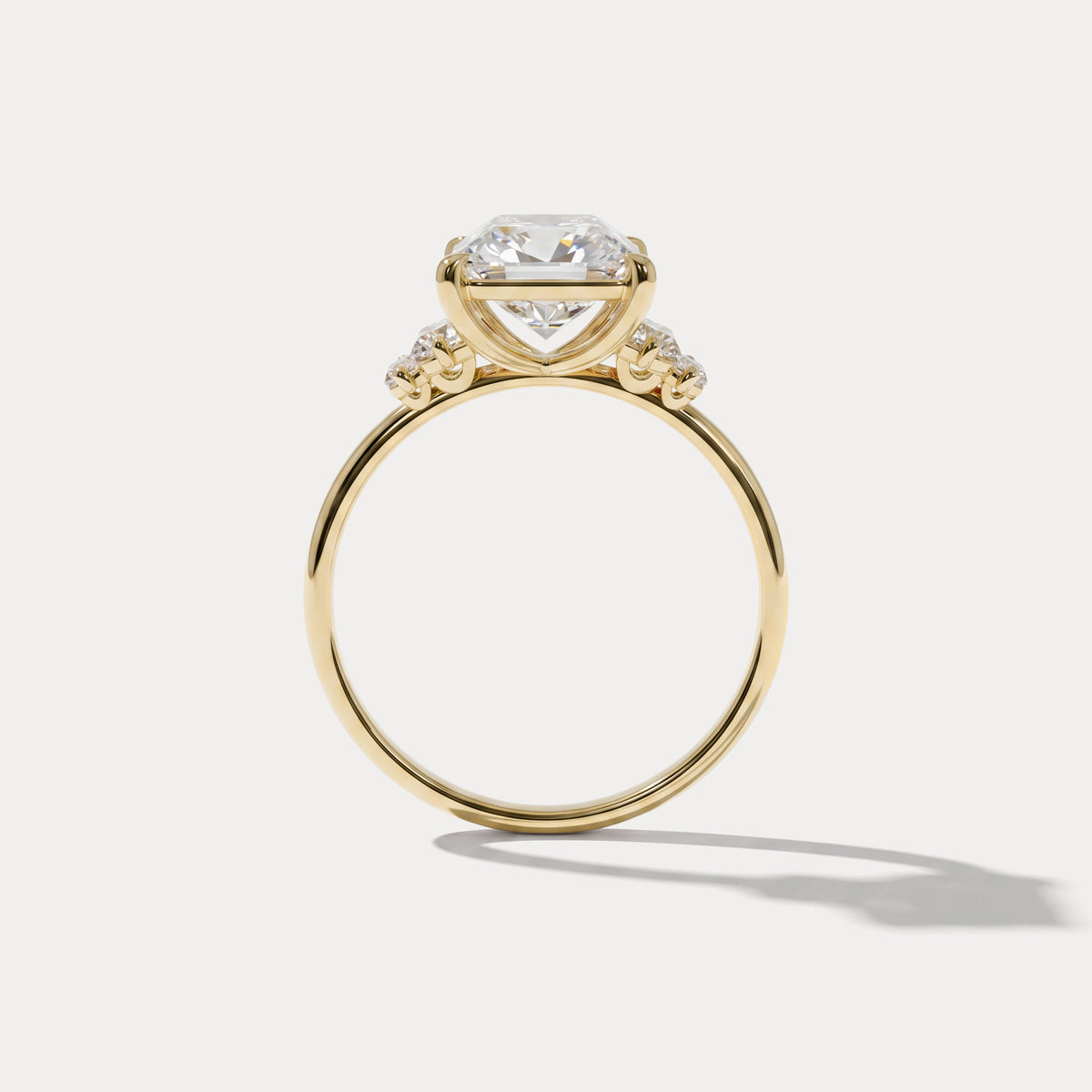 Bella丨3CT Radiant Lab Diamond Engagement Ring In 14K Solid Gold - Rings