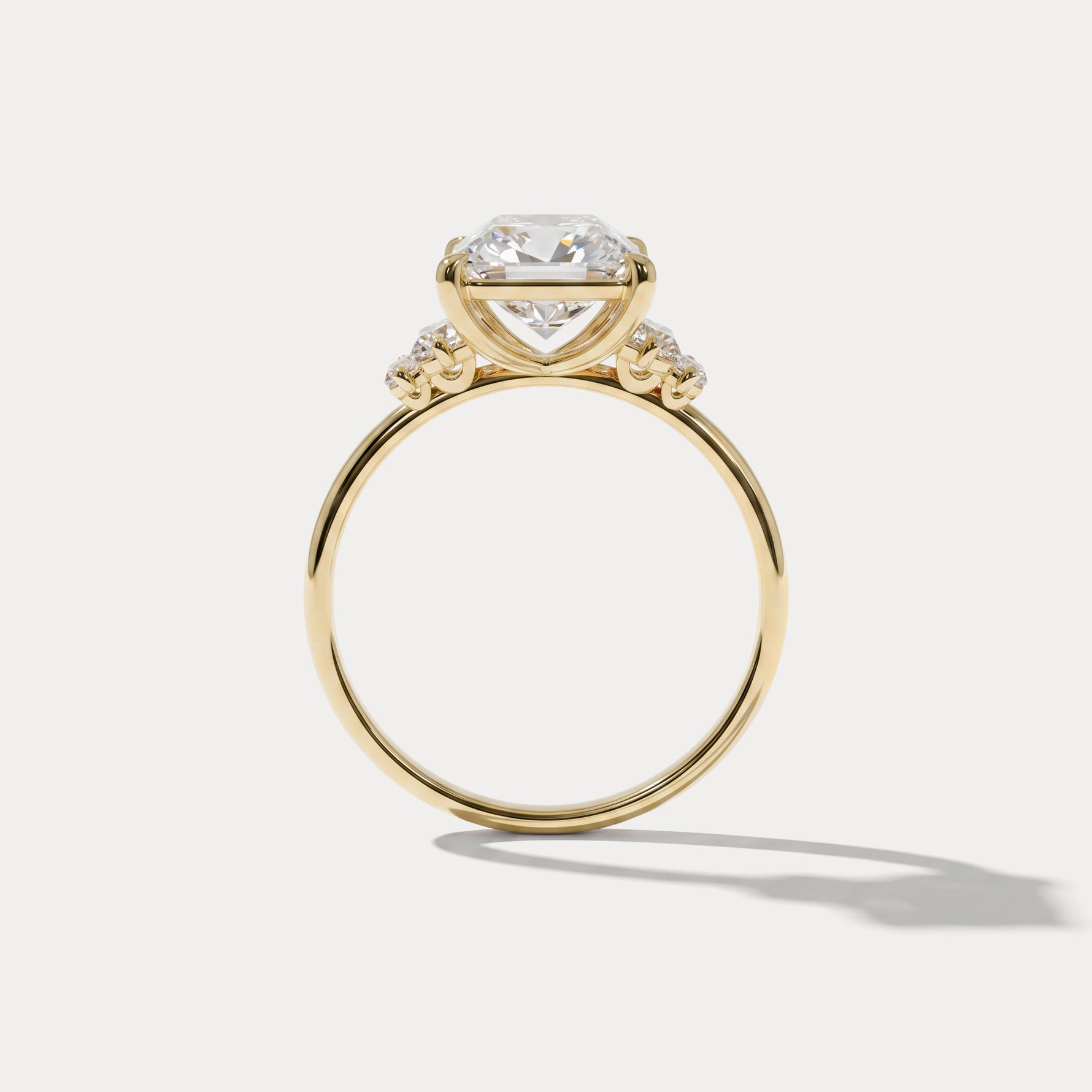 Bella丨3CT Radiant Lab Diamond Engagement Ring In 14K Solid Gold - Rings
