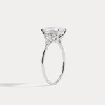 Colette丨Radiant Lab Diamond Split Shank Engagement Ring with Marquise & Round Accents - Rings