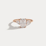 Dahlia丨1CT Radiant Cut Lab Diamond Three Stone Engagement Ring In 14K Solid Gold/Platinum - Rings