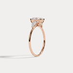 Dahlia丨1CT Radiant Cut Lab Diamond Three Stone Engagement Ring In 14K Solid Gold/Platinum - Rings