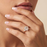 Dahlia丨2CT Radiant Cut Lab Diamond Three Stone Engagement Ring In 14K Solid Gold/Platinum - Rings