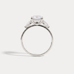 Dahlia丨2CT Radiant Cut Lab Diamond Three Stone Engagement Ring In 14K Solid Gold/Platinum - Rings