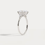 Dahlia丨2CT Radiant Cut Lab Diamond Three Stone Engagement Ring In 14K Solid Gold/Platinum - Rings
