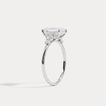 Serene丨2CT Radiant Cut Lab Diamond Side Stone Engagement Ring - Rings