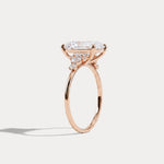 Serene丨3CT Radiant Cut Lab Diamond Side Stone Engagement Ring - Rings