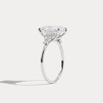 Serene丨3CT Radiant Cut Lab Diamond Side Stone Engagement Ring - Rings
