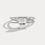 Callie丨1CT Radiant Cut Lab Diamond Milgrain Hidden Halo Engagement Ring - Rings