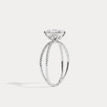 Callie丨1CT Radiant Cut Lab Diamond Milgrain Hidden Halo Engagement Ring - Rings