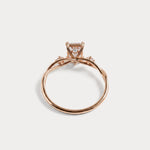 Amira丨1CT Radiant Cut Lab Diamond Twisted Three Stones Engagement Ring - Rings