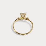 Amira丨1CT Radiant Cut Lab Diamond Twisted Three Stones Engagement Ring - Rings