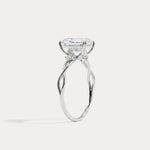 Amira丨2CT Radiant Cut Lab Diamond Twisted Three Stones Engagement Ring - Rings