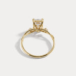 Amira丨2CT Radiant Cut Lab Diamond Twisted Three Stones Engagement Ring - Rings