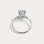Amira丨3CT Radiant Cut Lab Diamond Twisted Three Stones Engagement Ring - Rings