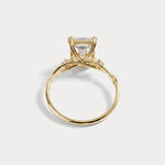 Amira丨3CT Radiant Cut Lab Diamond Twisted Three Stones Engagement Ring - Rings