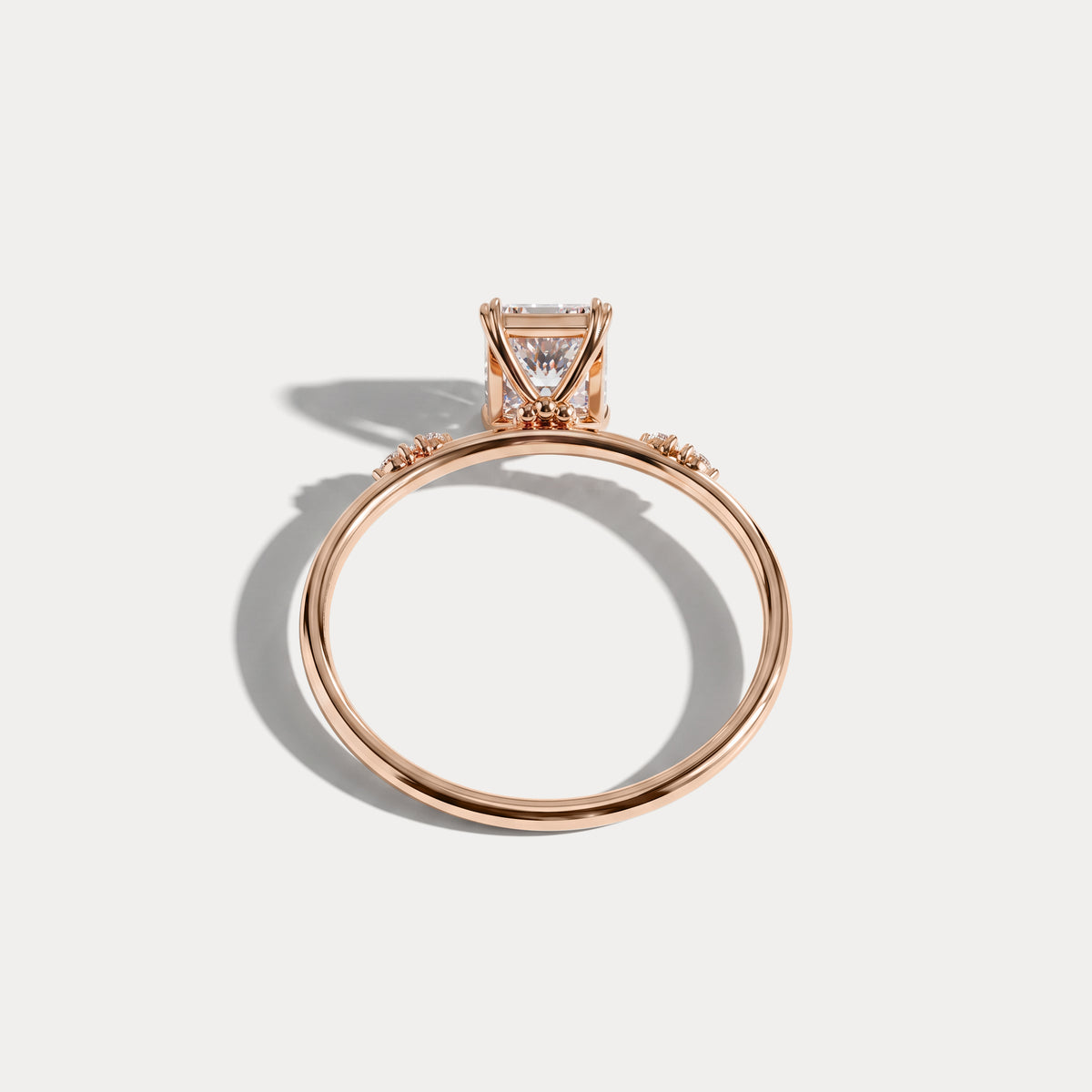 Amelie丨1CT Radiant Cut Lab Diamond Engagement Ring in 14K Solid Gold/Platinum - Rings