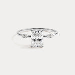 Amelie丨1CT Radiant Cut Lab Diamond Engagement Ring in 14K Solid Gold/Platinum - Rings