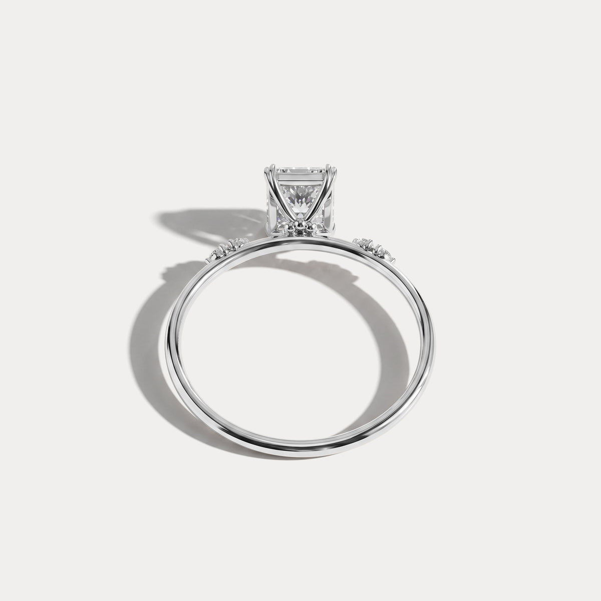 Amelie丨1CT Radiant Cut Lab Diamond Engagement Ring in 14K Solid Gold/Platinum - Rings