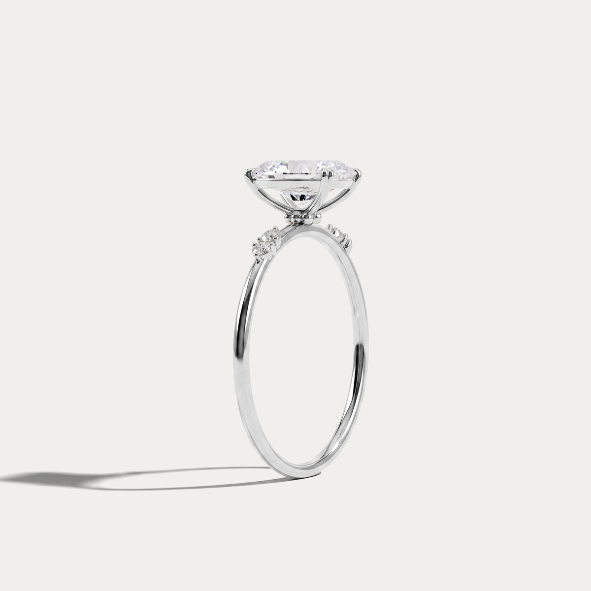 Amelie丨1CT Radiant Cut Lab Diamond Engagement Ring in 14K Solid Gold/Platinum - Rings