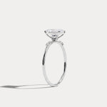 Amelie丨1CT Radiant Cut Lab Diamond Engagement Ring in 14K Solid Gold/Platinum - Rings