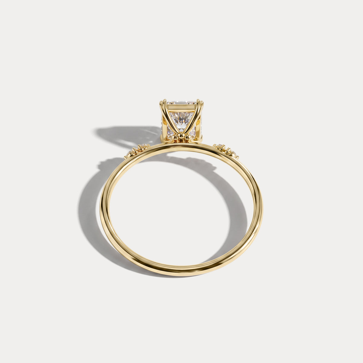 Amelie丨1CT Radiant Cut Lab Diamond Engagement Ring in 14K Solid Gold/Platinum - Rings