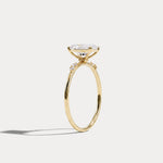 Amelie丨1CT Radiant Cut Lab Diamond Engagement Ring in 14K Solid Gold/Platinum - Rings