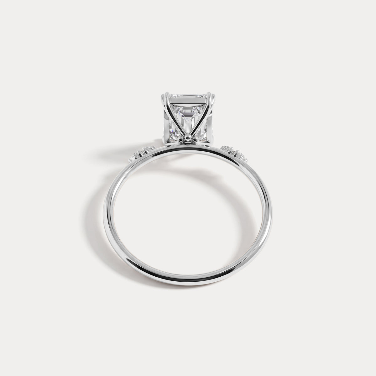 Amelie丨2CT Radiant Cut Lab Diamond Engagement Ring in 14K Solid Gold/Platinum - Rings