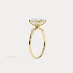 Amelie丨2CT Radiant Cut Lab Diamond Engagement Ring in 14K Solid Gold/Platinum - Rings