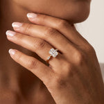 Amelie丨2CT Radiant Cut Lab Diamond Engagement Ring in 14K Solid Gold/Platinum - Rings