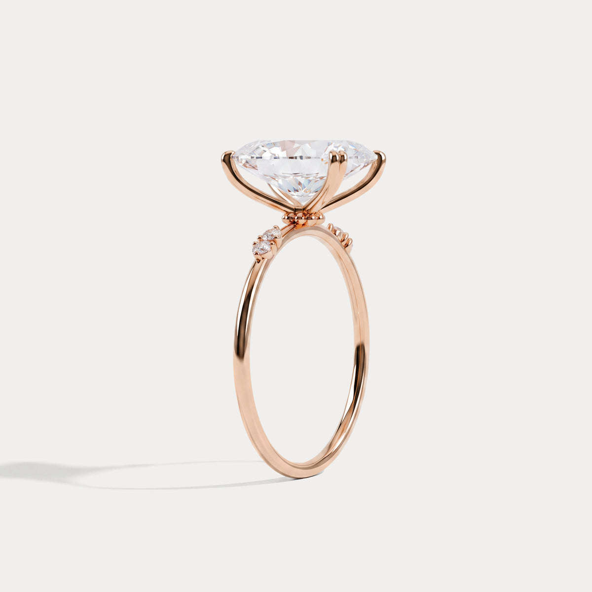 Amelie丨3CT Radiant Cut Lab Diamond Engagement Ring in 14K Solid Gold/Platinum - Rings