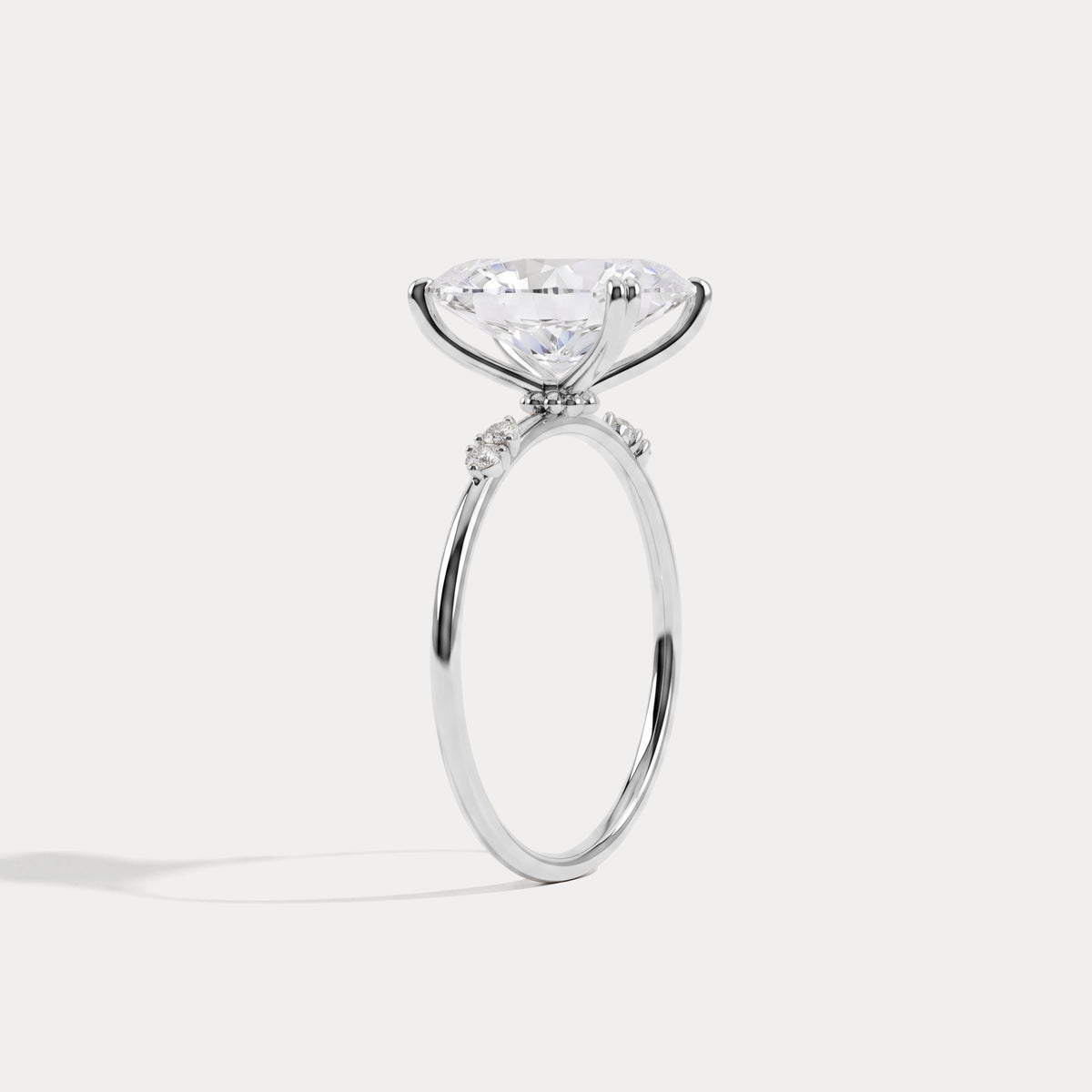 Amelie丨3CT Radiant Cut Lab Diamond Engagement Ring in 14K Solid Gold/Platinum - Rings
