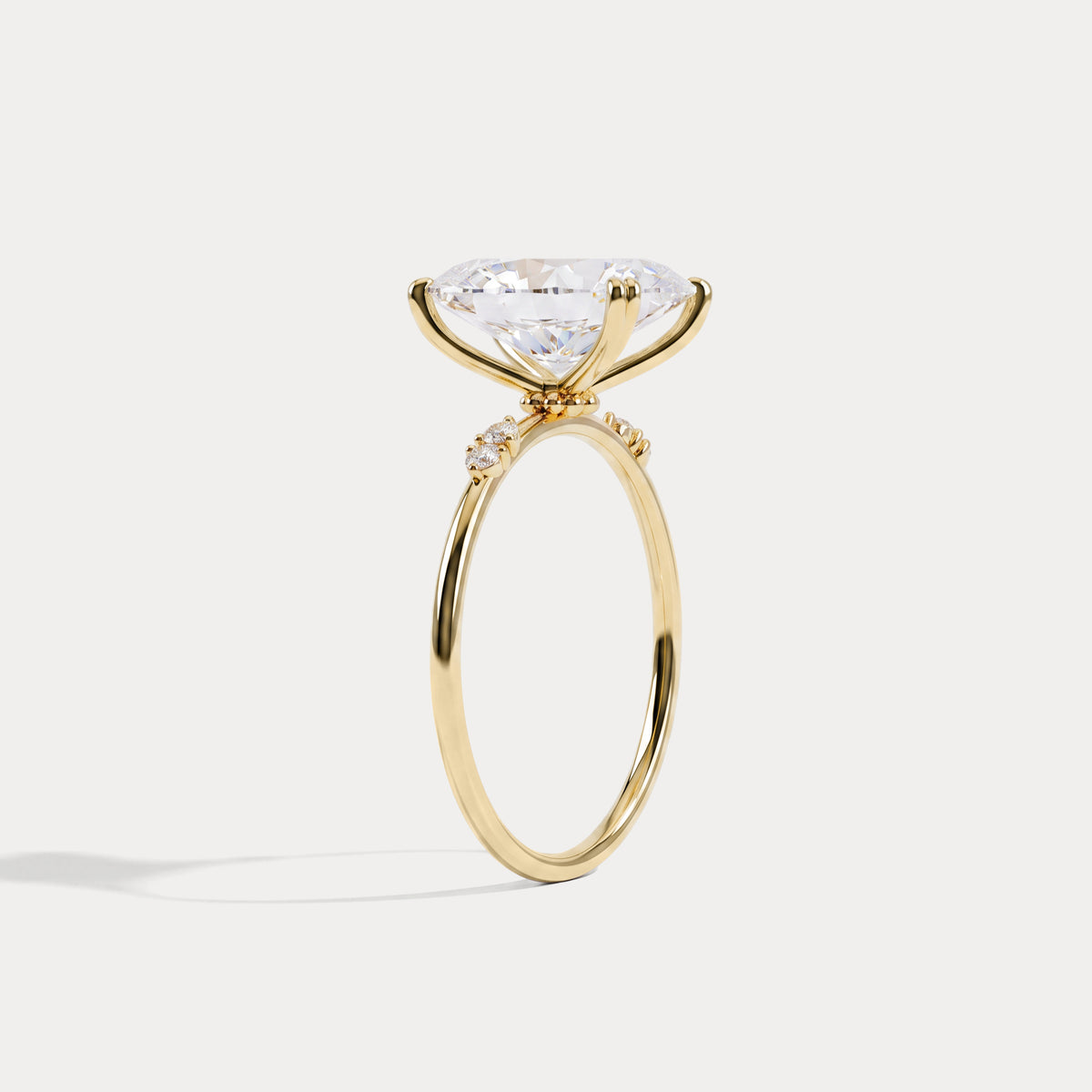 Amelie丨3CT Radiant Cut Lab Diamond Engagement Ring in 14K Solid Gold/Platinum - Rings