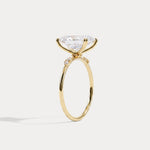 Amelie丨3CT Radiant Cut Lab Diamond Engagement Ring in 14K Solid Gold/Platinum - Rings