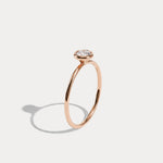 Minimalist Solitaire Bezel Set Round Lab Grown Diamond Ring - Rings