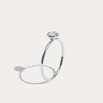 Minimalist Solitaire Bezel Set Round Lab Grown Diamond Ring - Rings