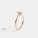 Minimalist Bezel Set Pear Lab Grown Diamond Ring - Rings