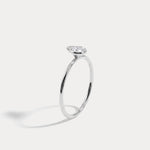 Minimalist Bezel Set Pear Lab Grown Diamond Ring - Rings