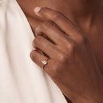 Minimalist Bezel Set Pear Lab Grown Diamond Ring - Rings