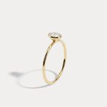 Minimalist Lab Diamond Bezel Solitaire Ring In 14K Solid Gold/Platinum - Rings