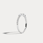 Baguette And Round Lab Diamond Half Eternity Band - Rings