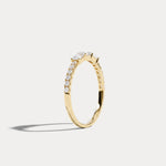 Baguette And Round Lab Diamond Half Eternity Band - Rings