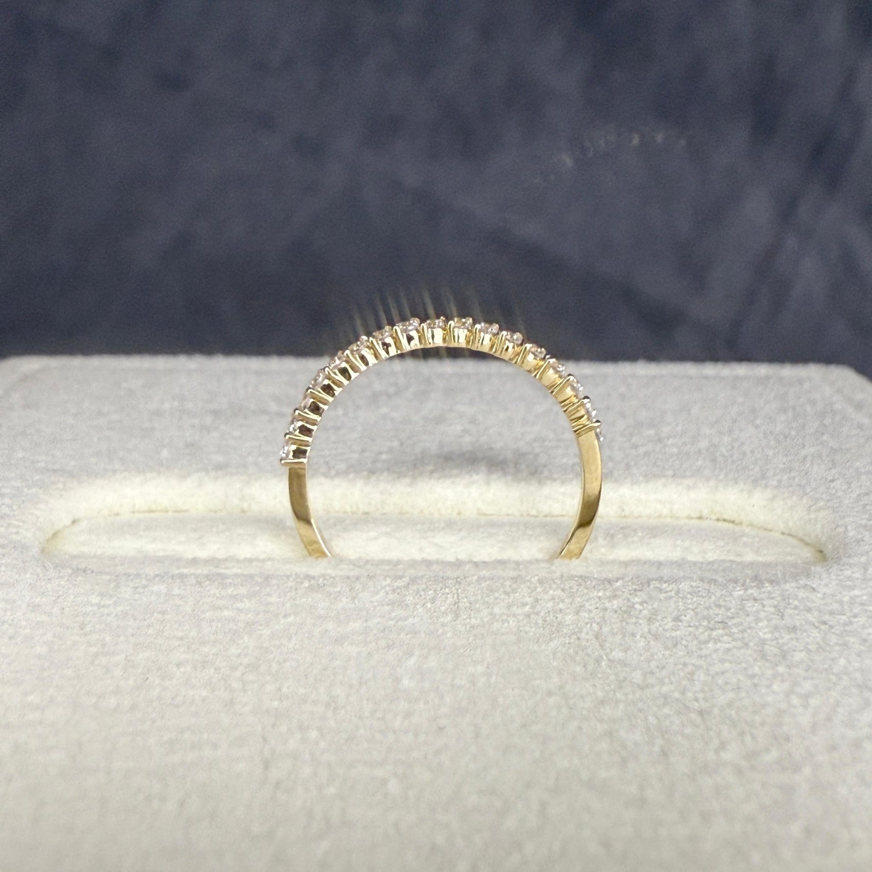 0.26CTW Half Eternity Stackable Ring - Rings