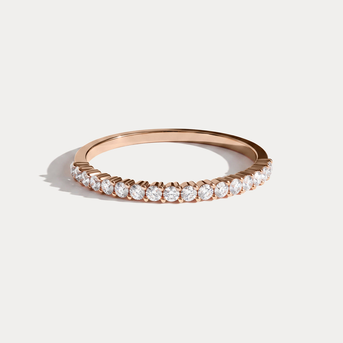 0.26CTW Half Eternity Stackable Ring - Rings