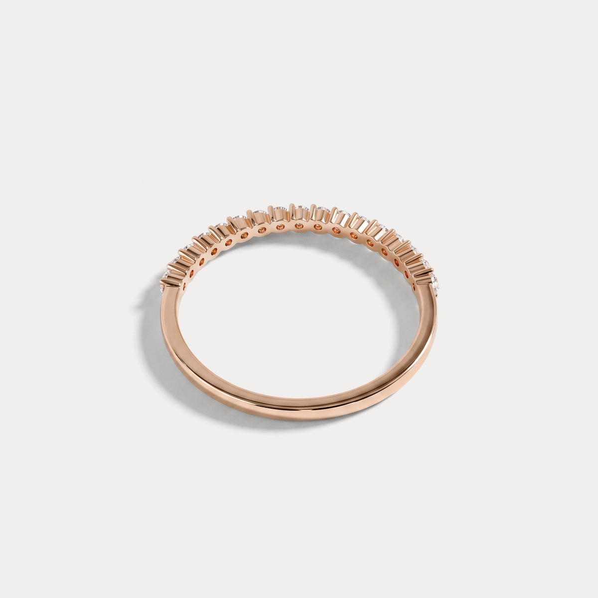 0.26CTW Half Eternity Stackable Ring - Rings