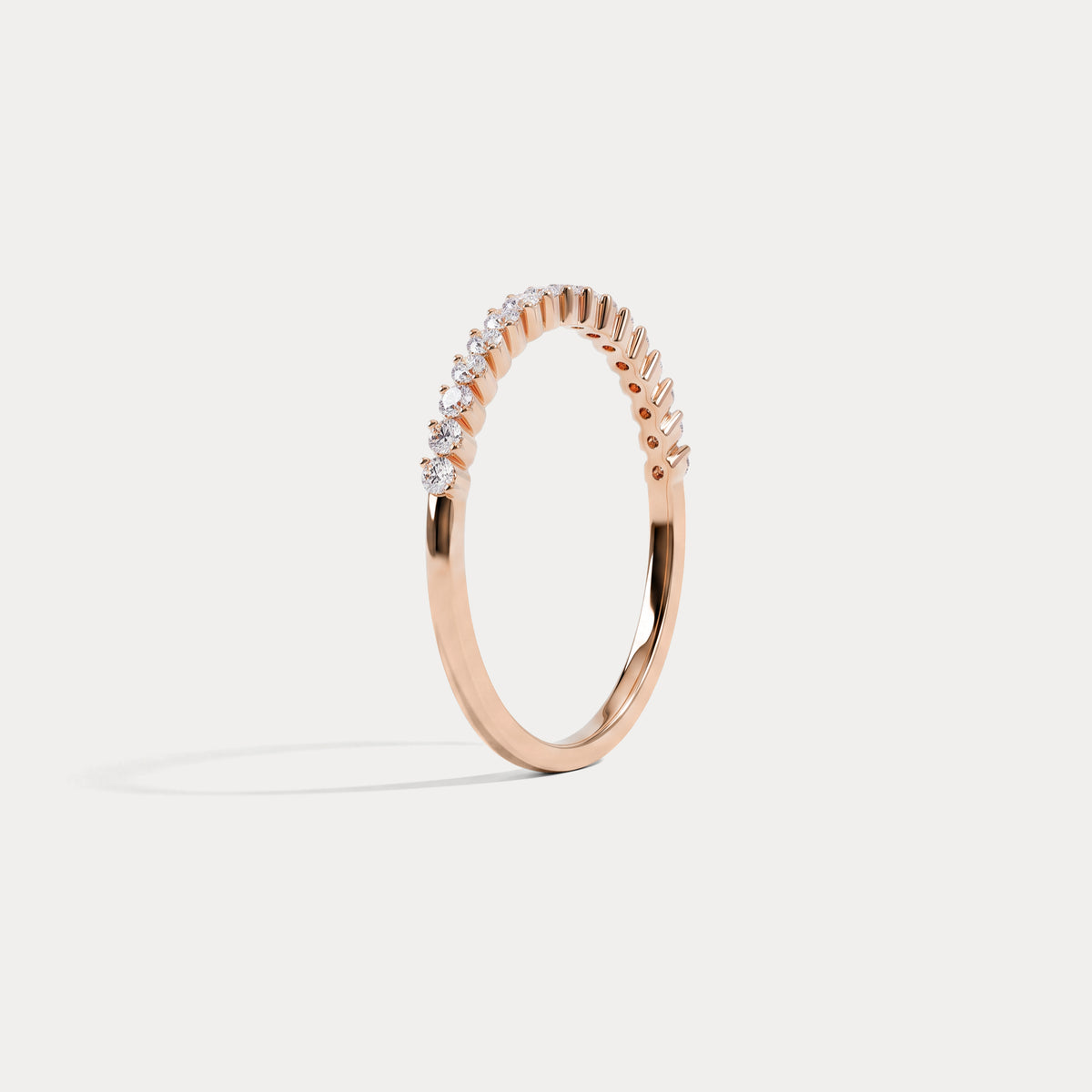 0.26CTW Half Eternity Stackable Ring - Rings