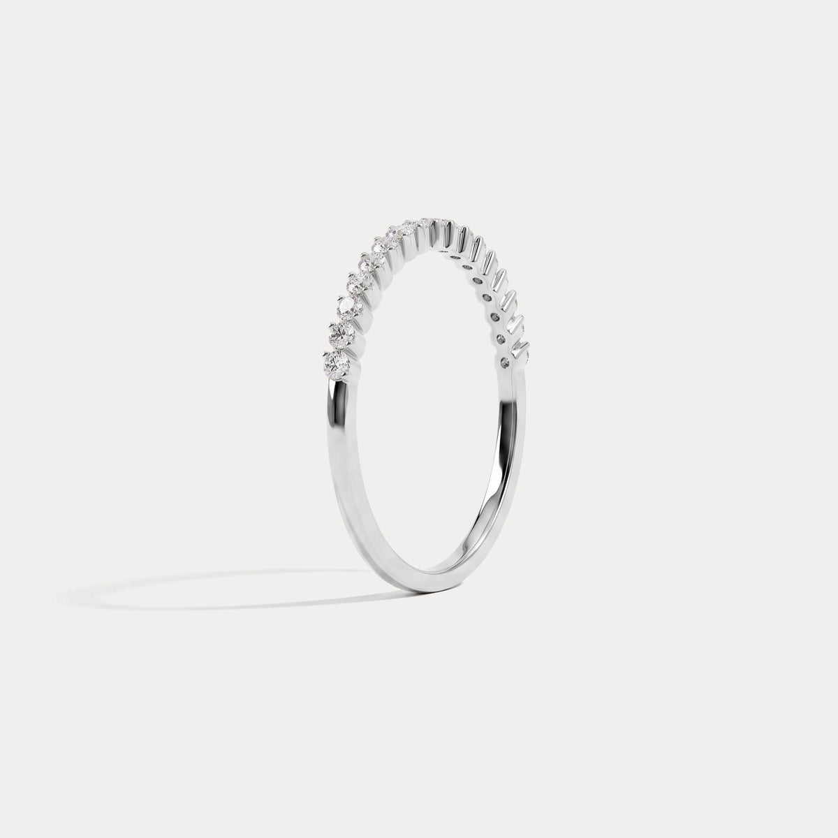 0.26CTW Half Eternity Stackable Ring - Rings